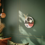 BUBBLE CAT SKETCH Prateleira Oval Decorativa em Acabamento Preto