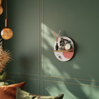 BUBBLE CAT SKETCH Prateleira Oval Decorativa em Efeito Carvalho