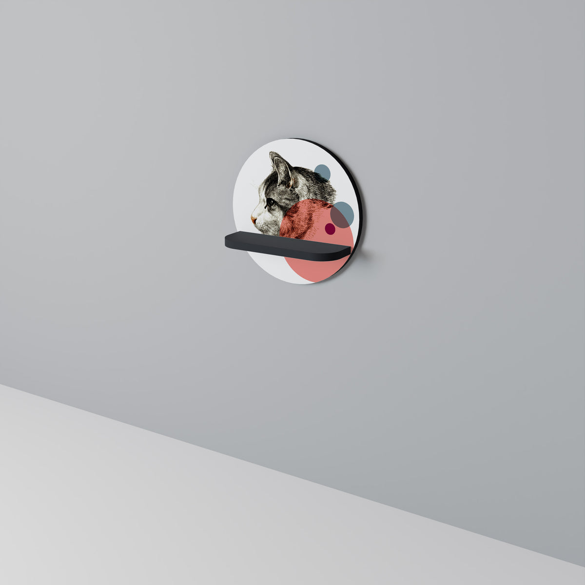 BUBBLE CAT SKETCH Prateleira Artística