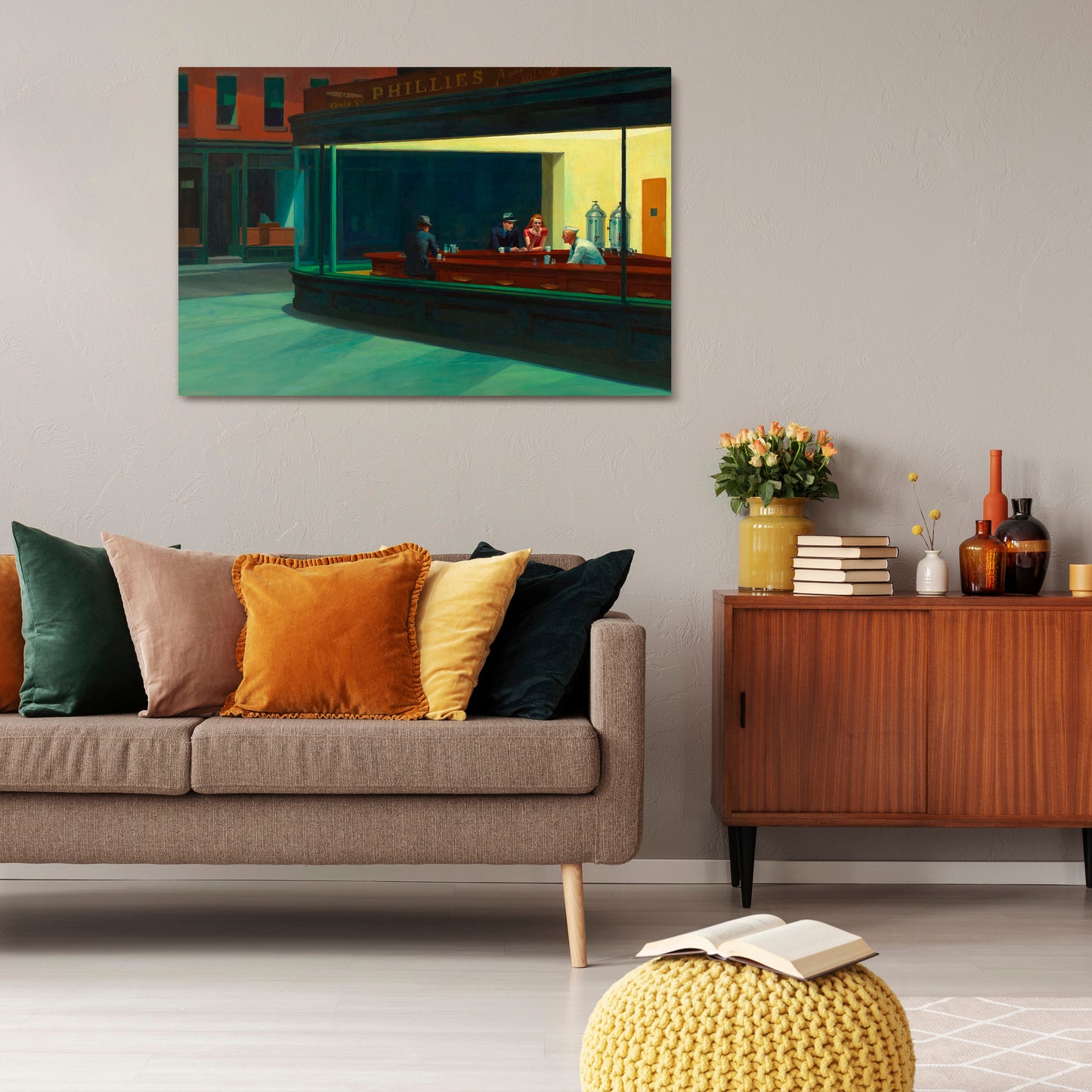 SERENE EVENING CHAT Horizontal Canvas Print