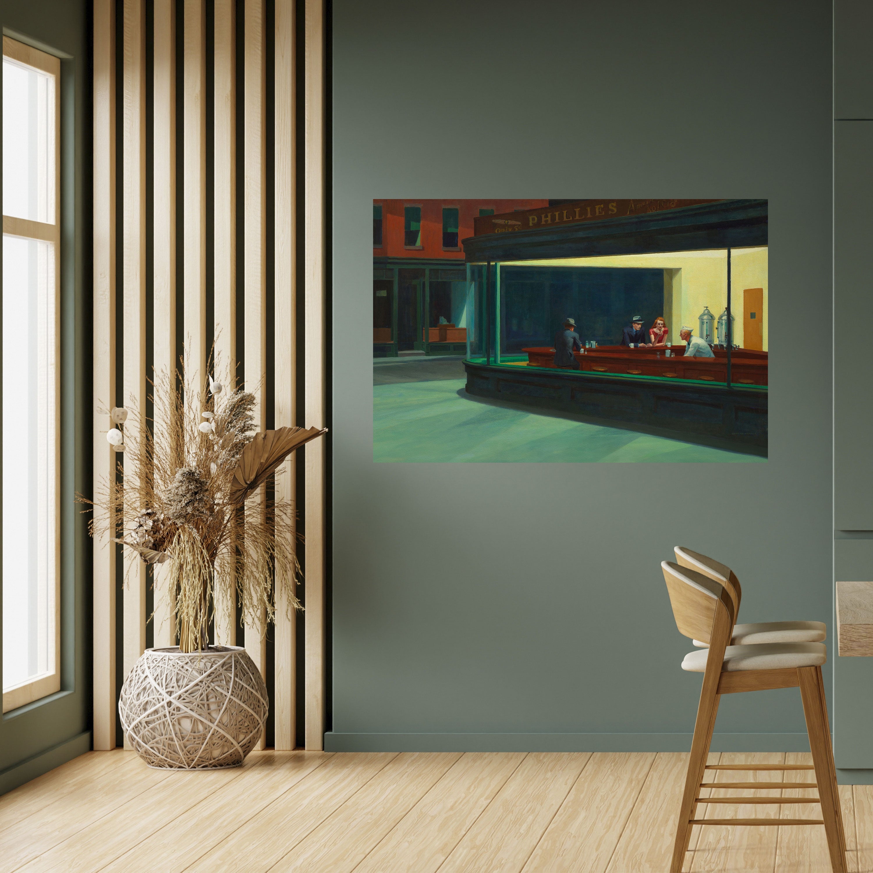 SERENE EVENING CHAT Poster Horizontal Autocolante