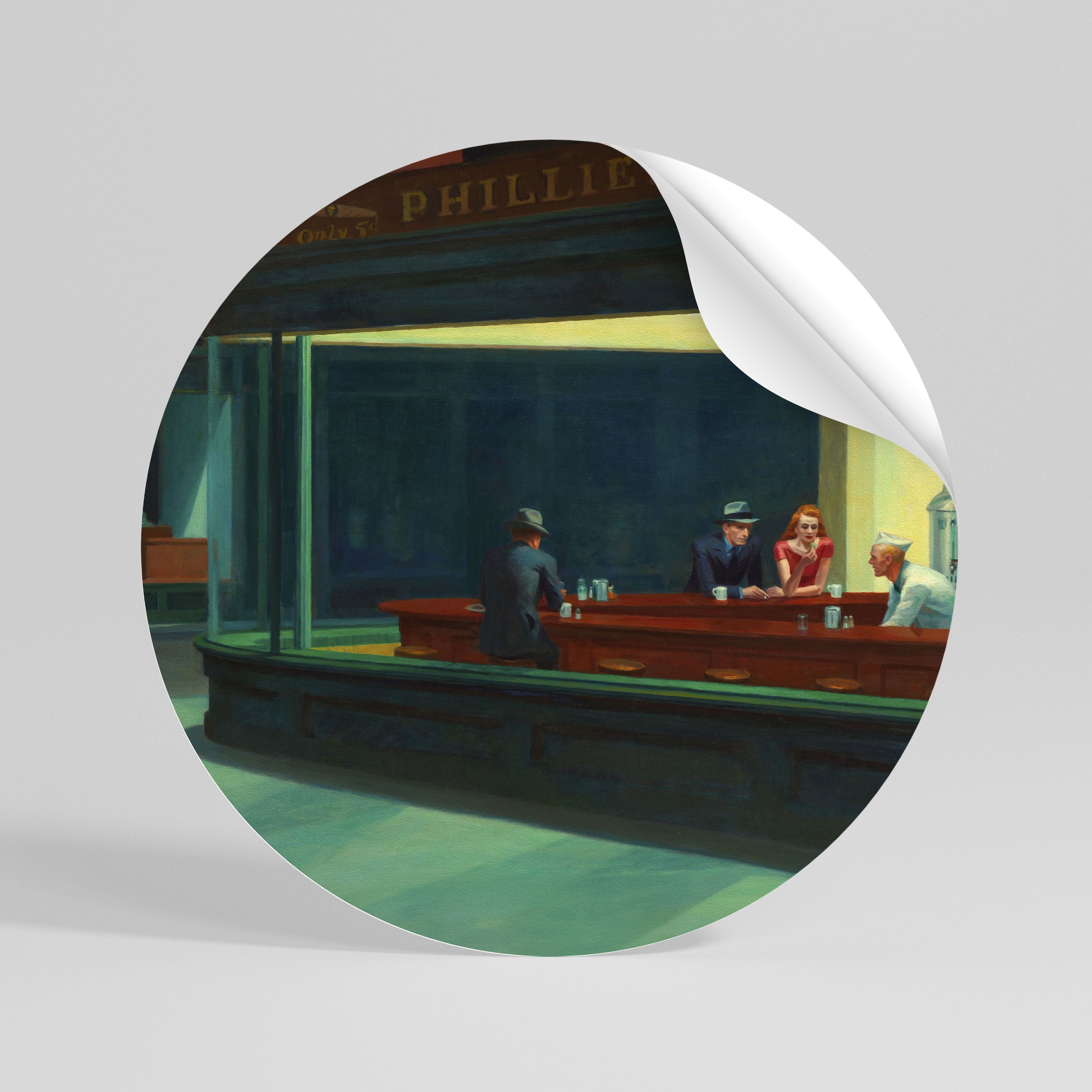 SERENE EVENING CHAT - Autocolante Redondo Removível