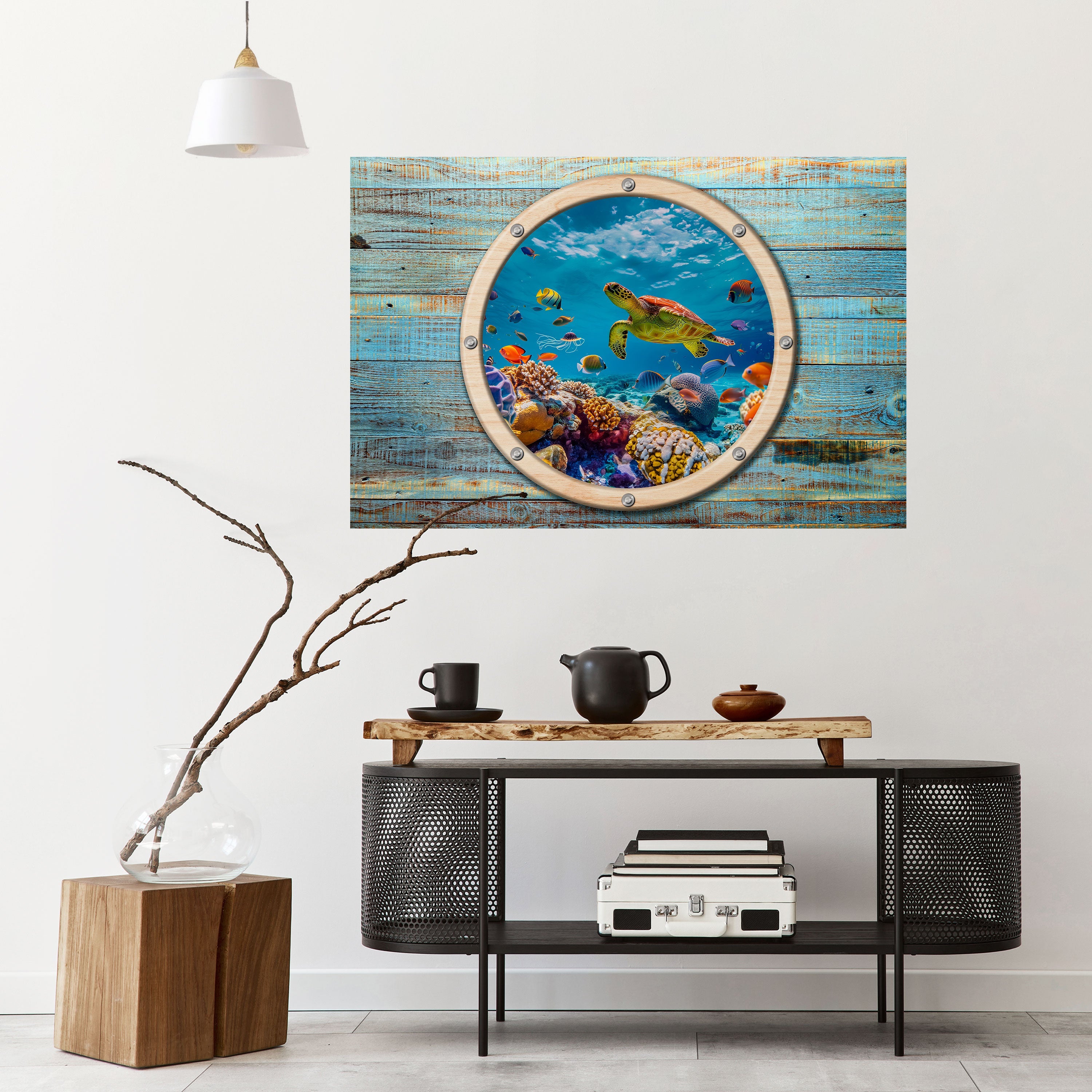 AQUA ADVENTURE Peel and Stick Horizontal Poster