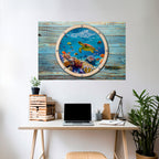 AQUA ADVENTURE Peel and Stick Horizontal Poster