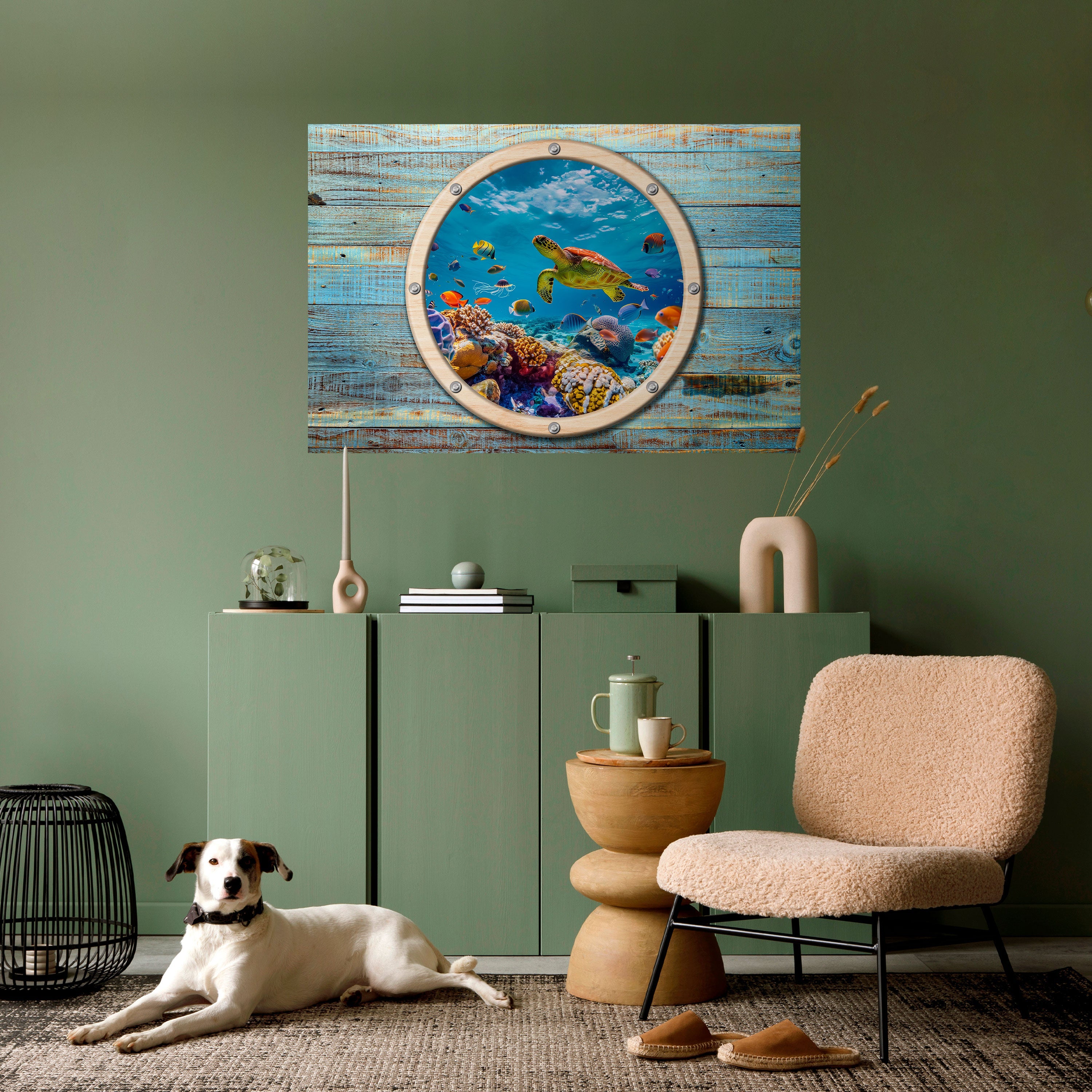 AQUA ADVENTURE Peel and Stick Horizontal Poster