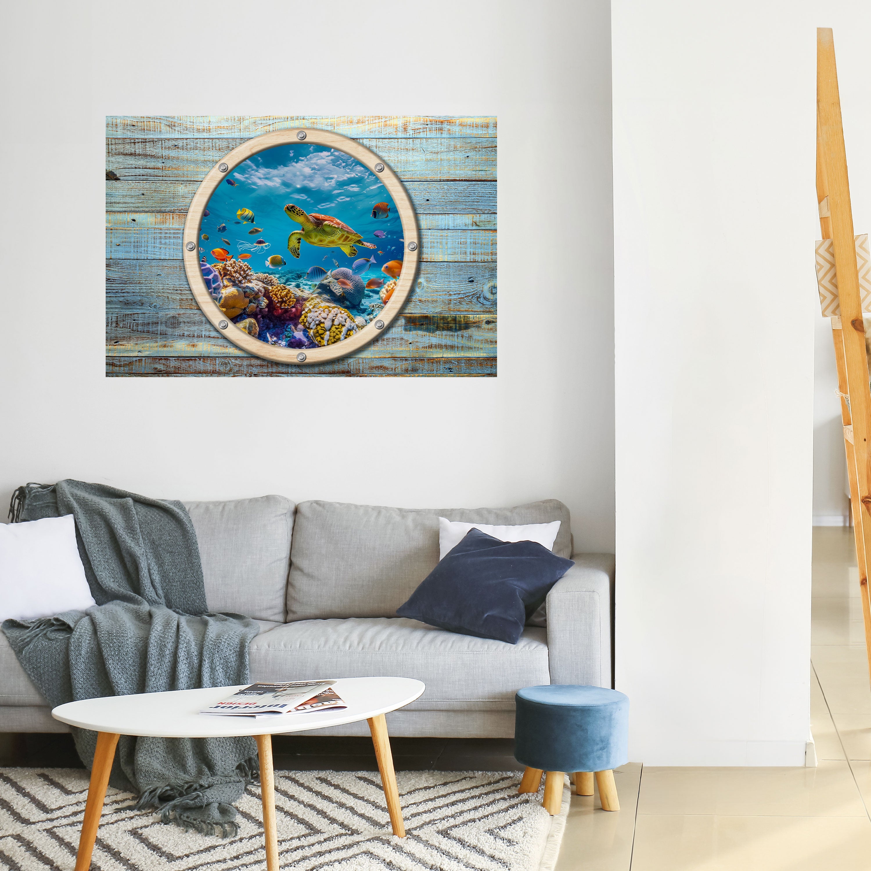 AQUA ADVENTURE Peel and Stick Horizontal Poster