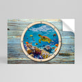 AQUA ADVENTURE Peel and Stick Horizontal Poster