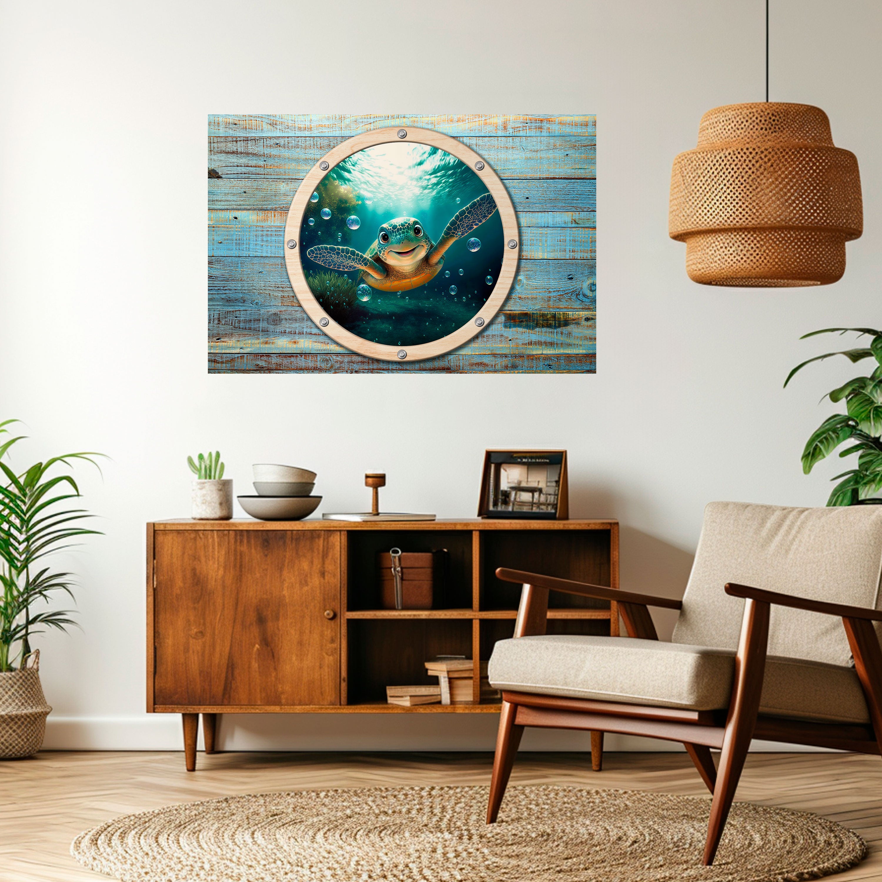 SEASIDE JOY Poster Horizontal Autocolante