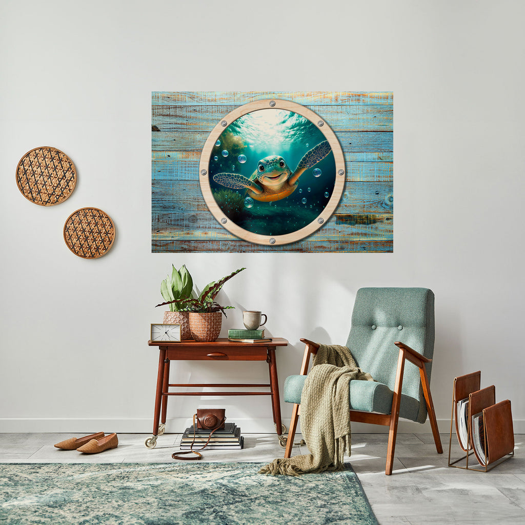 SEASIDE JOY Poster Horizontal Autocolante