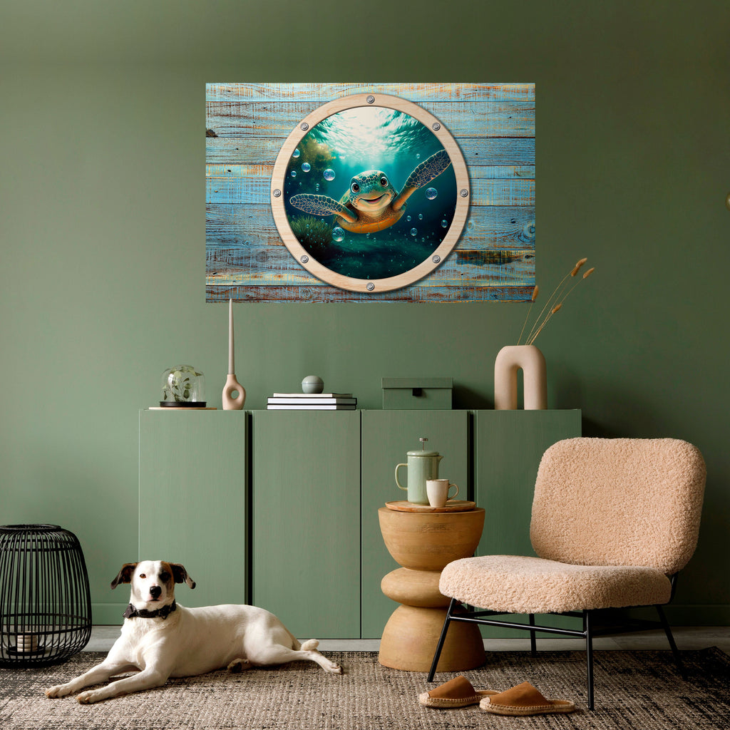 SEASIDE JOY Poster Horizontal Autocolante