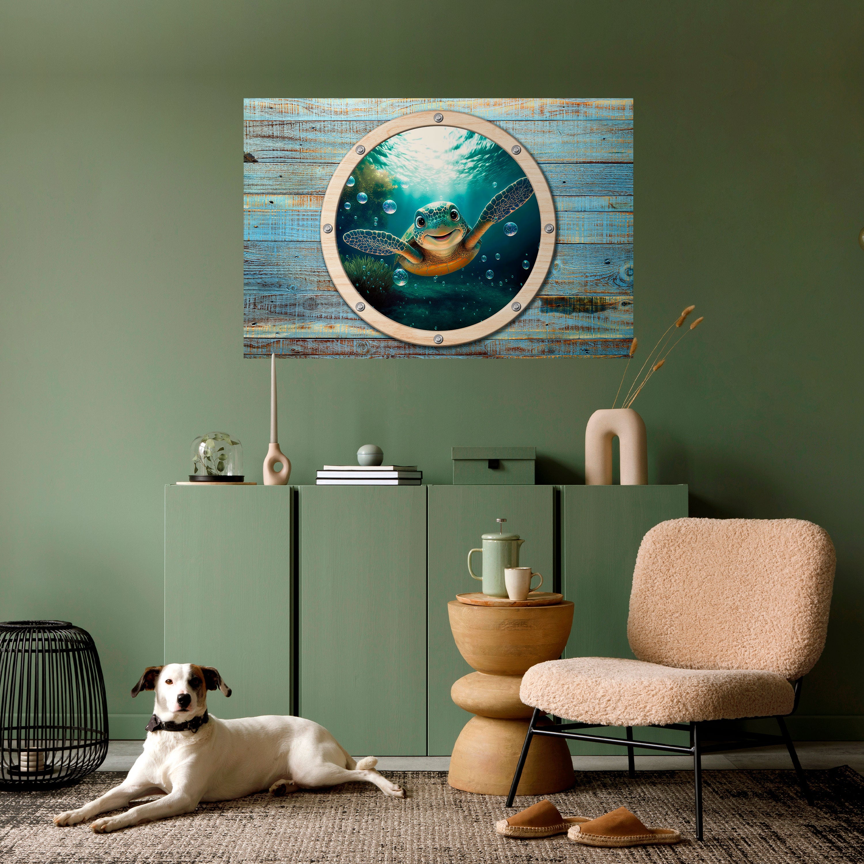 SEASIDE JOY Poster Horizontal Autocolante