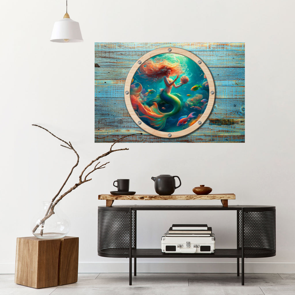 MERMAID DREAMS Peel and Stick Horizontal Poster