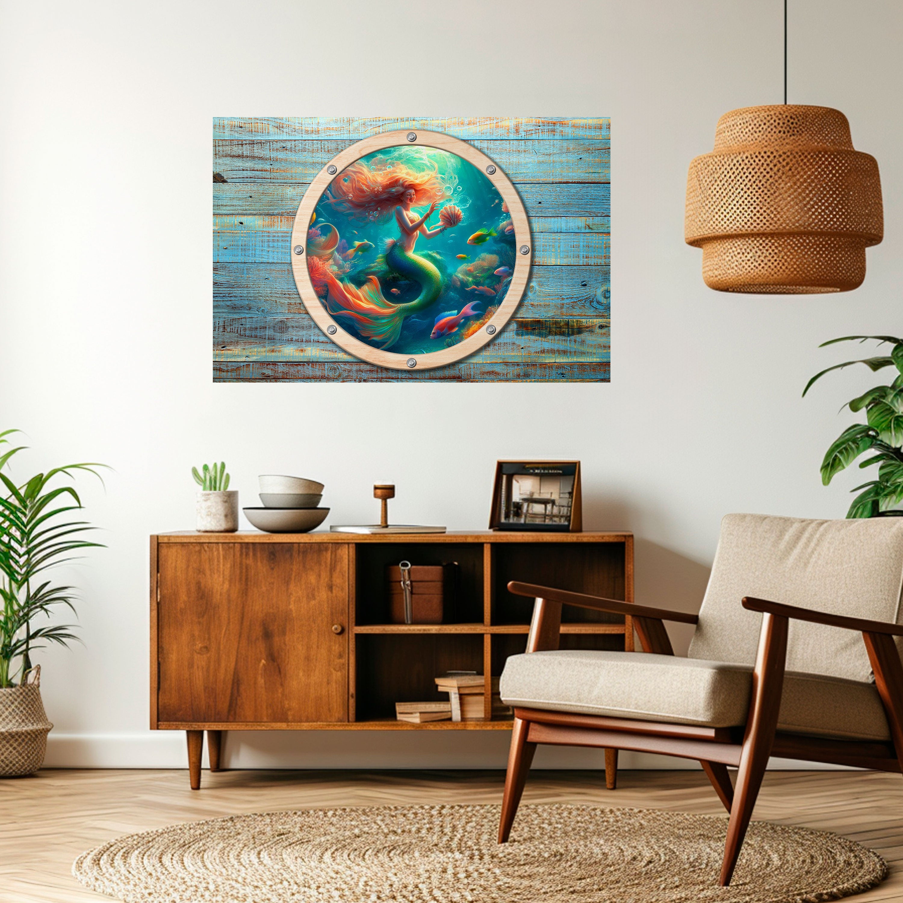 MERMAID DREAMS Peel and Stick Horizontal Poster