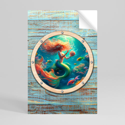 MERMAID DREAMS Póster Autocolante Vertical