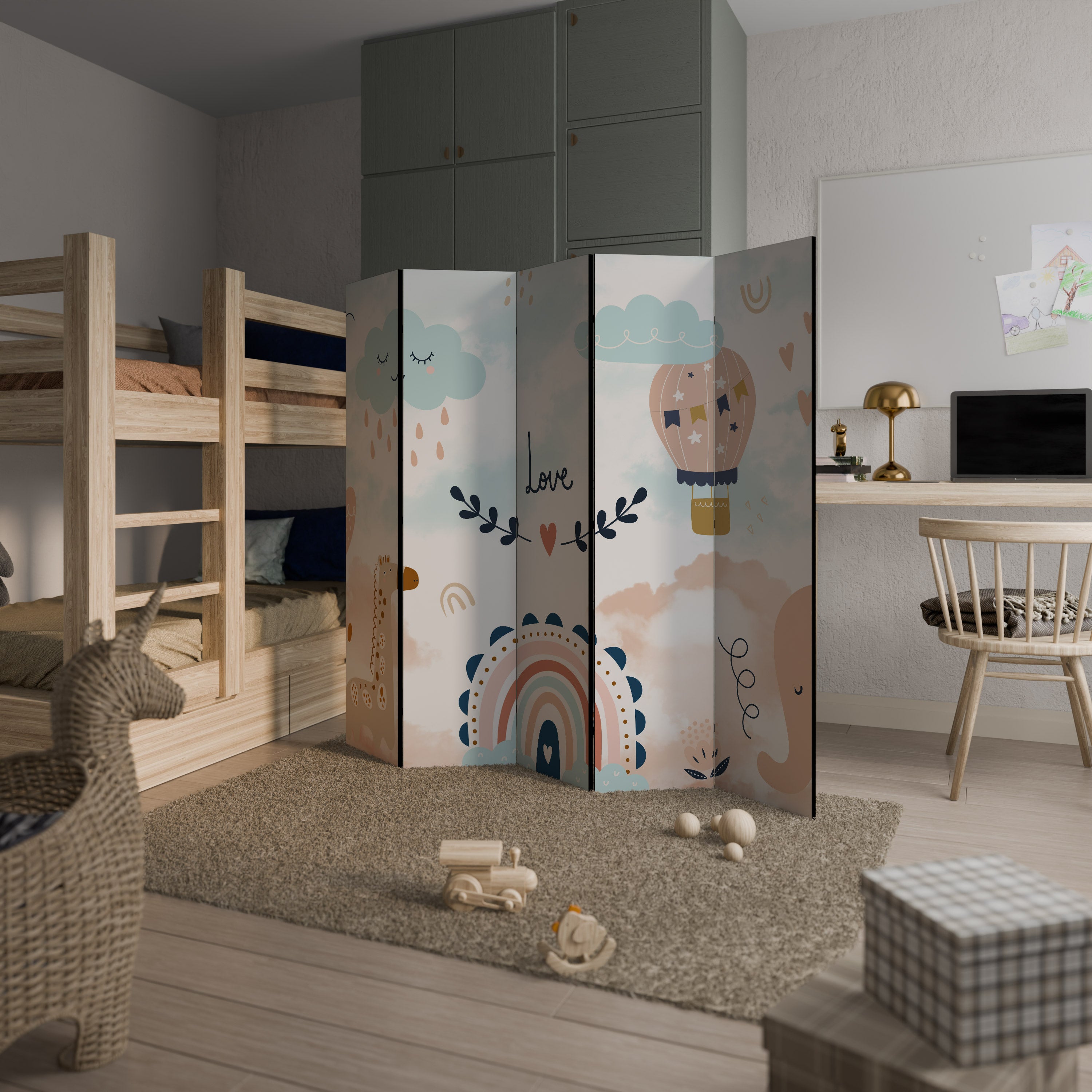 LOVELY DREAMS 5-Panel Room Divider
