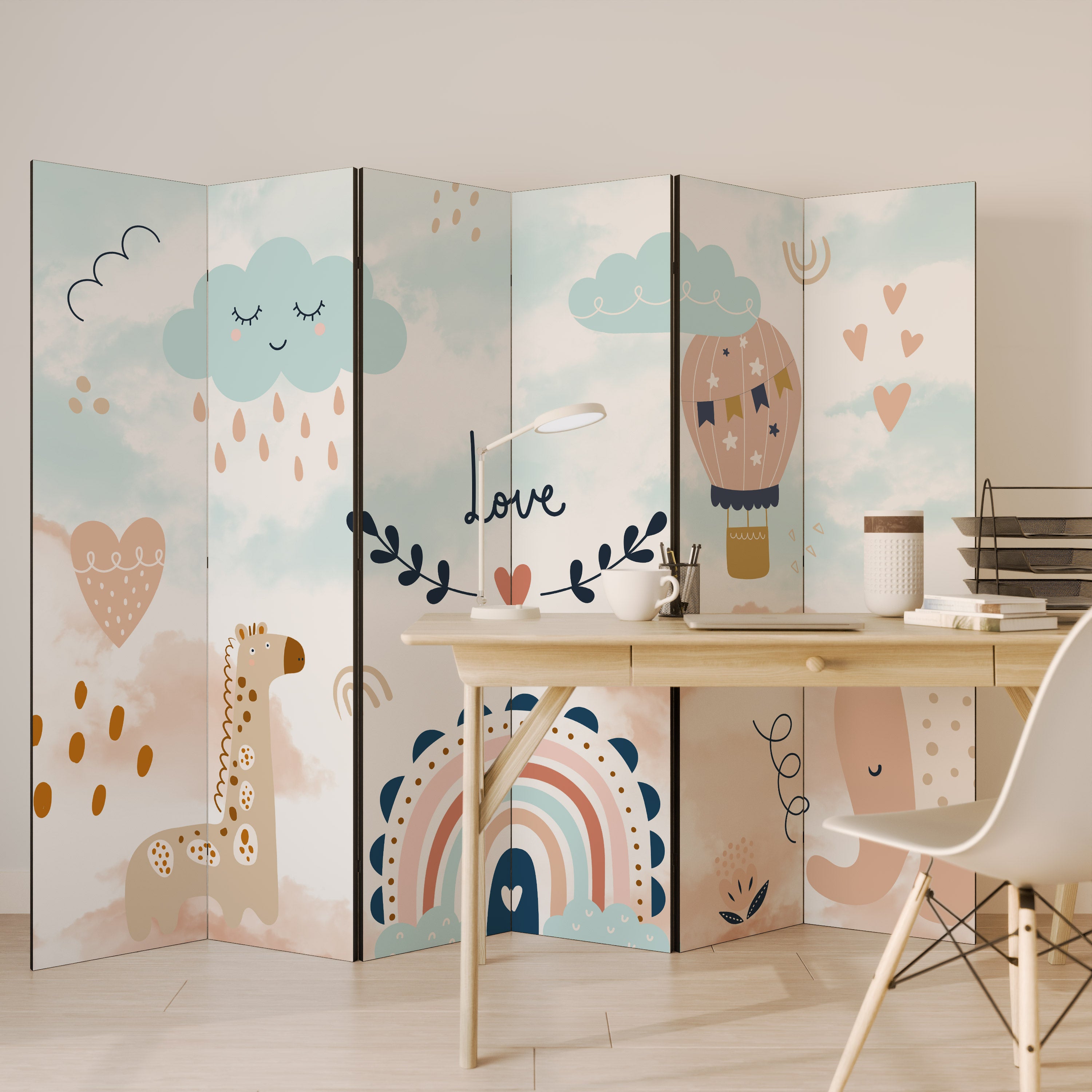 LOVELY DREAMS 6-Panel Room Divider