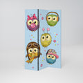 OWLY SQUAD Biombo de 3 Painéis