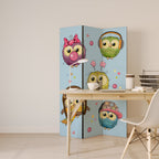 OWLY SQUAD Biombo Decorativo de 3 Painéis