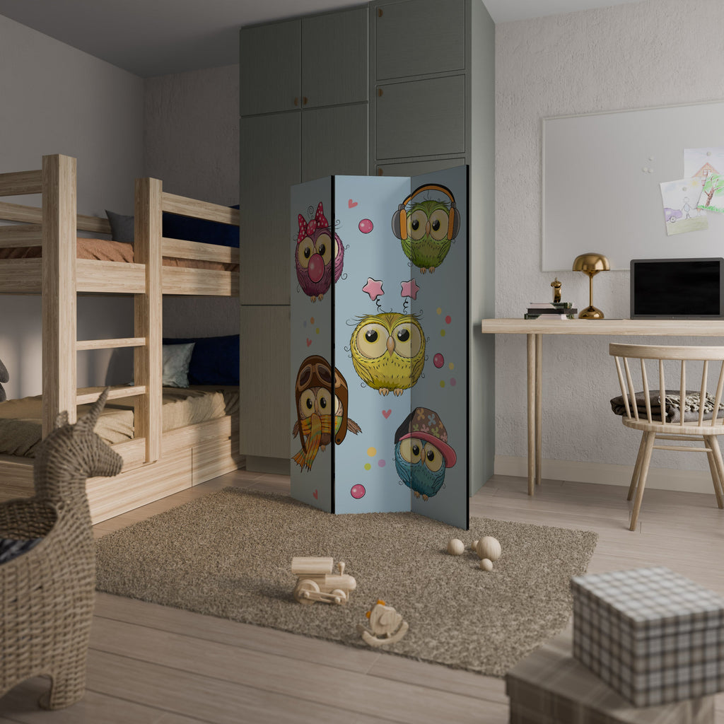 OWLY SQUAD Biombo Decorativo de 3 Painéis