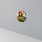 MYSTIC TOADSTOOL Prateleira Oval Decorativa em Efeito Carvalho