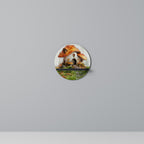 MYSTIC TOADSTOOL Prateleira Redonda Decorativa em Acabamento Preto