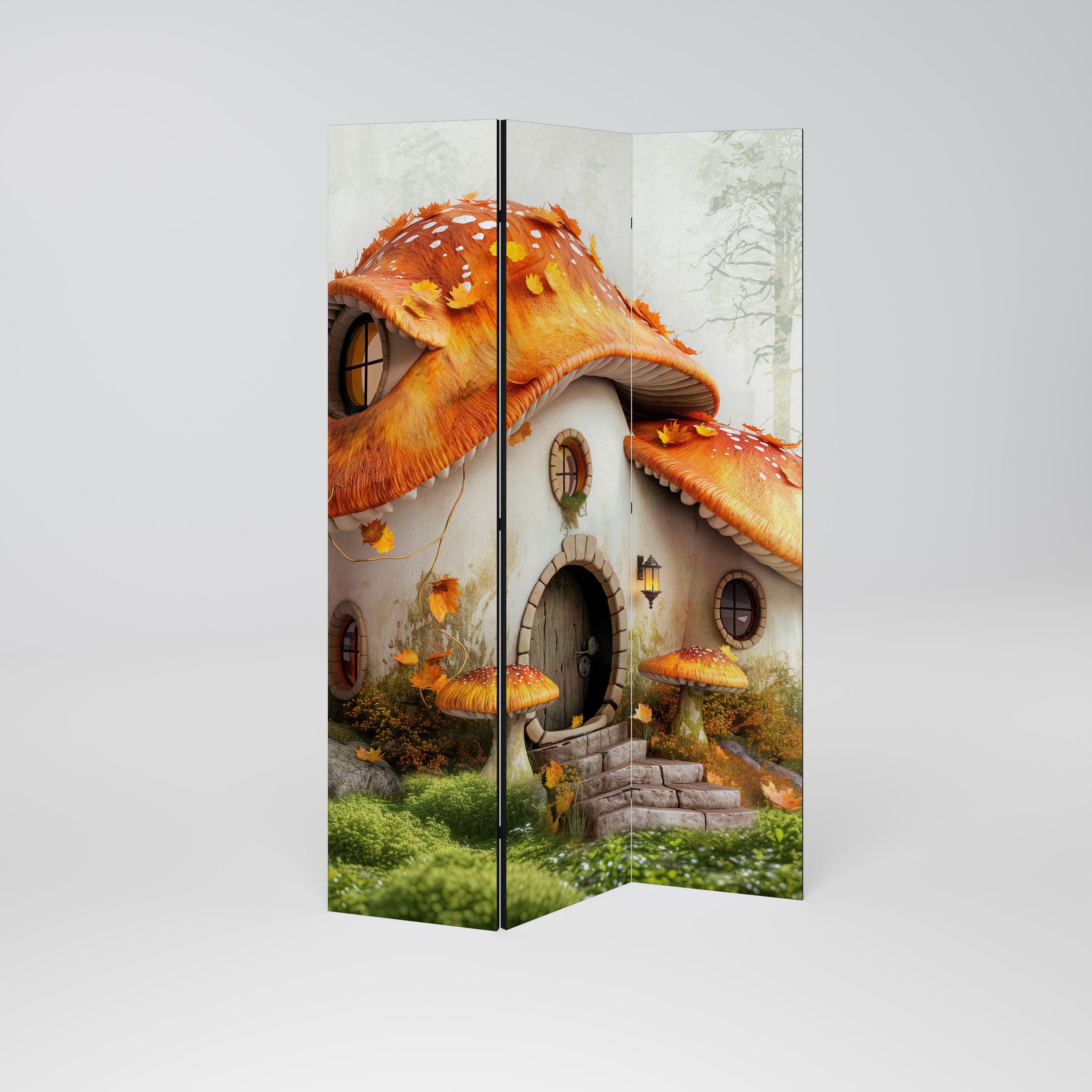 MYSTIC TOADSTOOL Decorative 3-Panel Room Divider