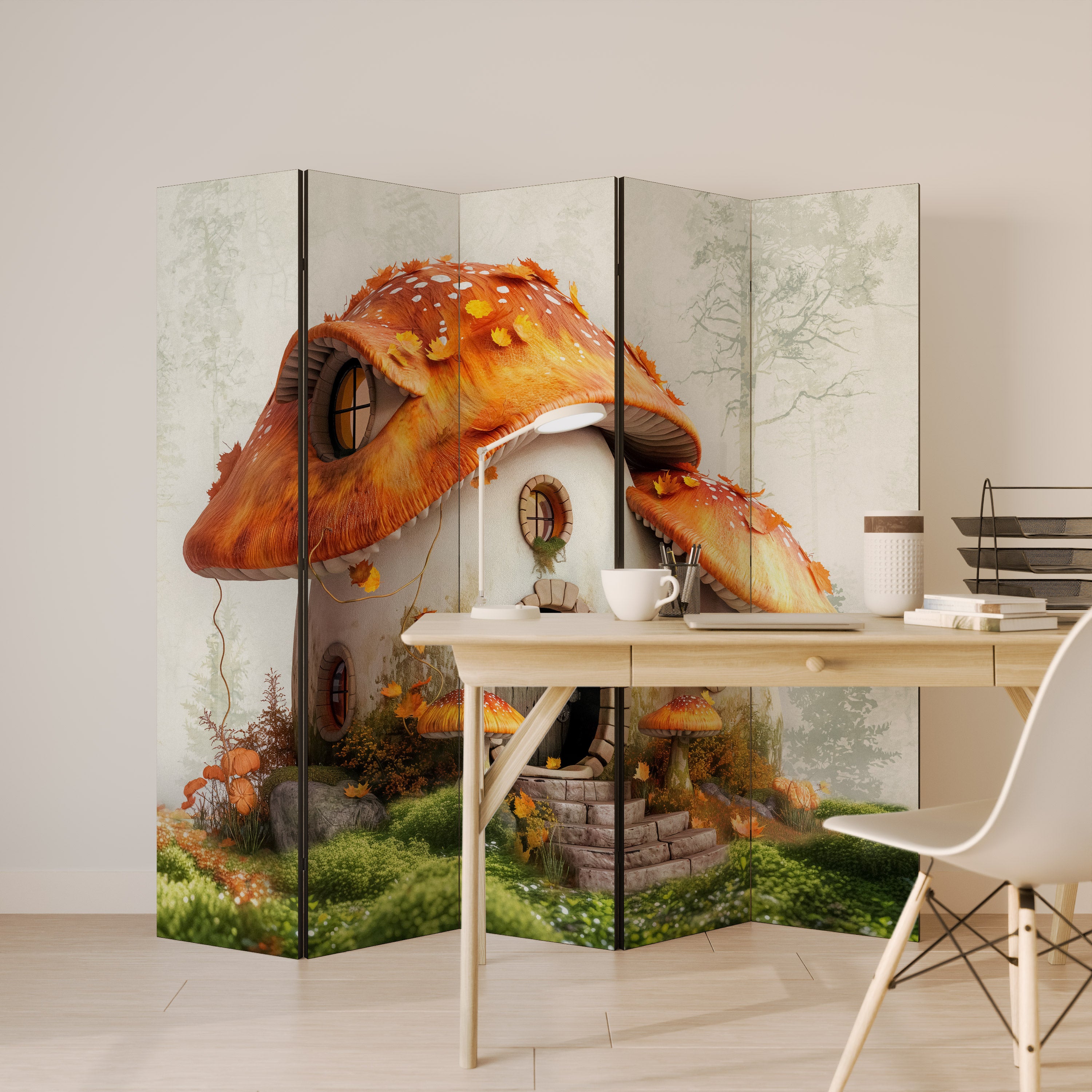 MYSTIC TOADSTOOL 5-Panel Room Divider
