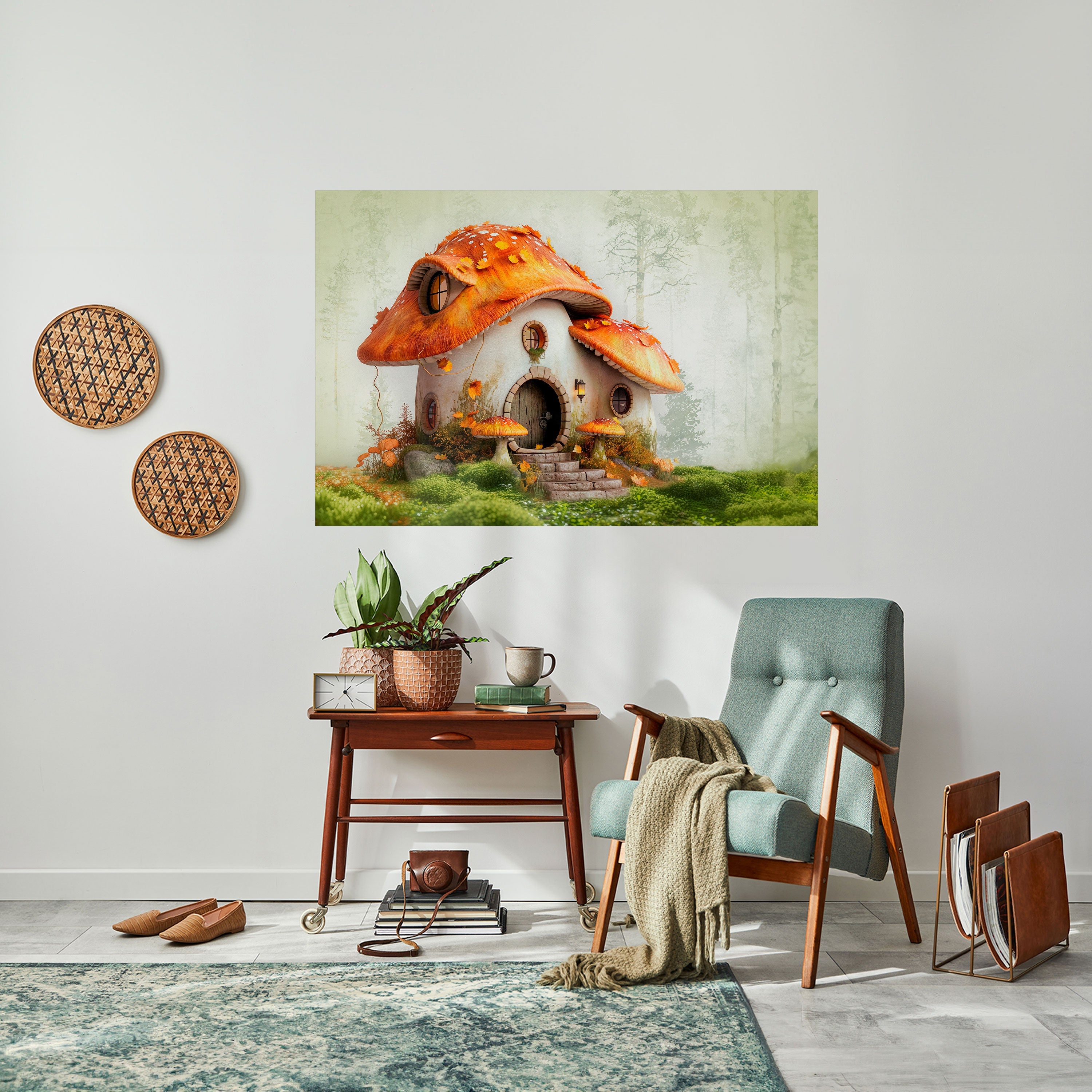 MYSTIC TOADSTOOL Poster Horizontal Autocolante