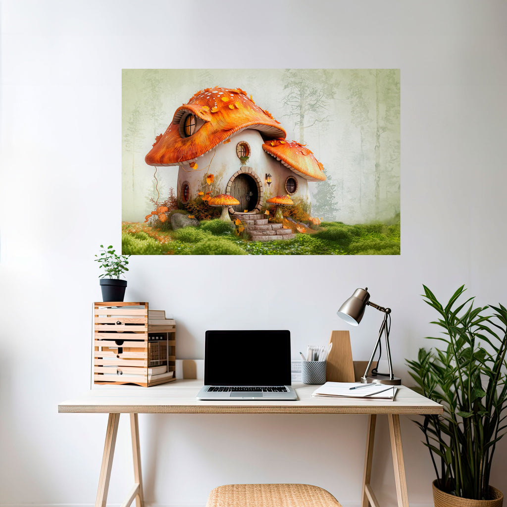 MYSTIC TOADSTOOL Poster Horizontal Autocolante