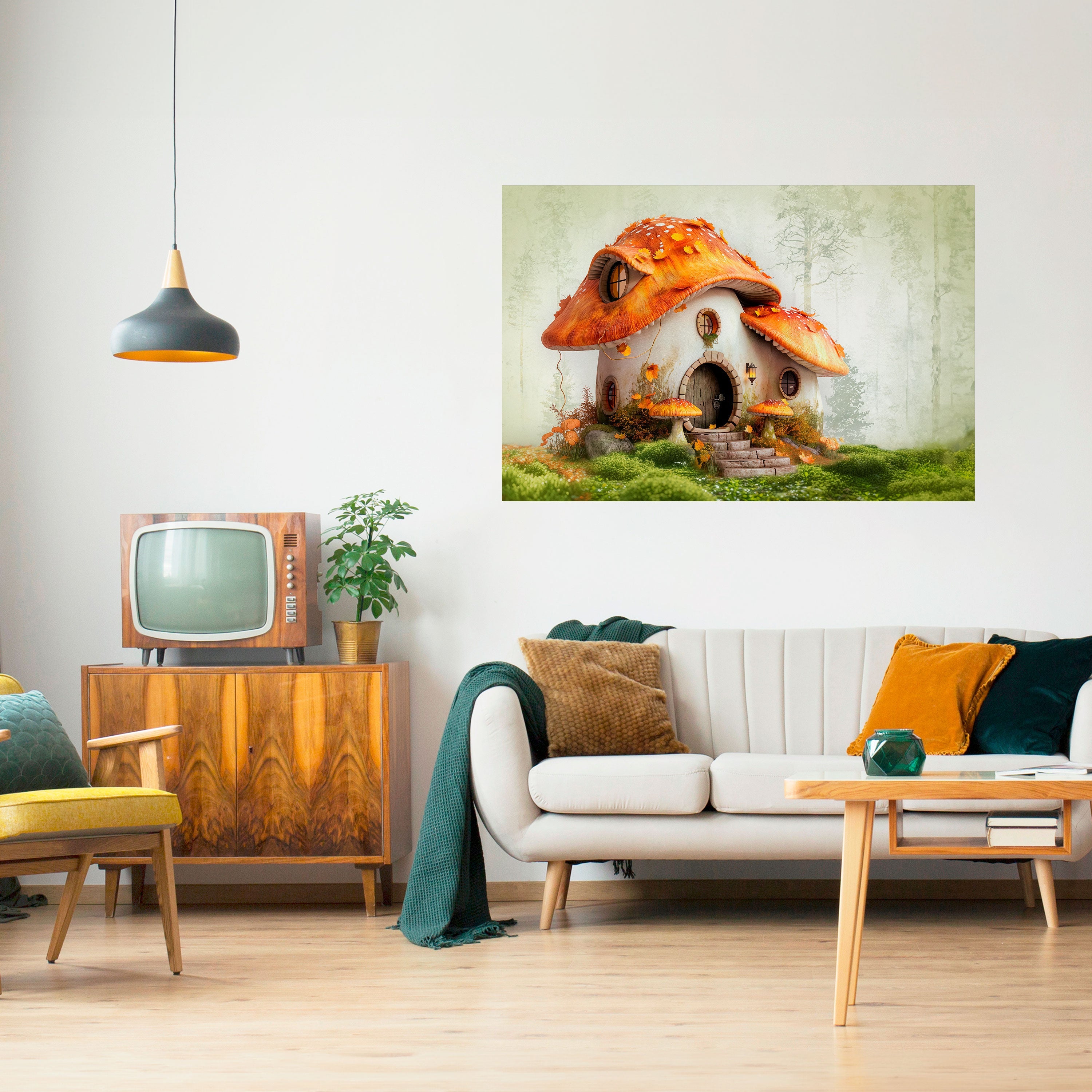 MYSTIC TOADSTOOL Peel and Stick Horizontal Poster