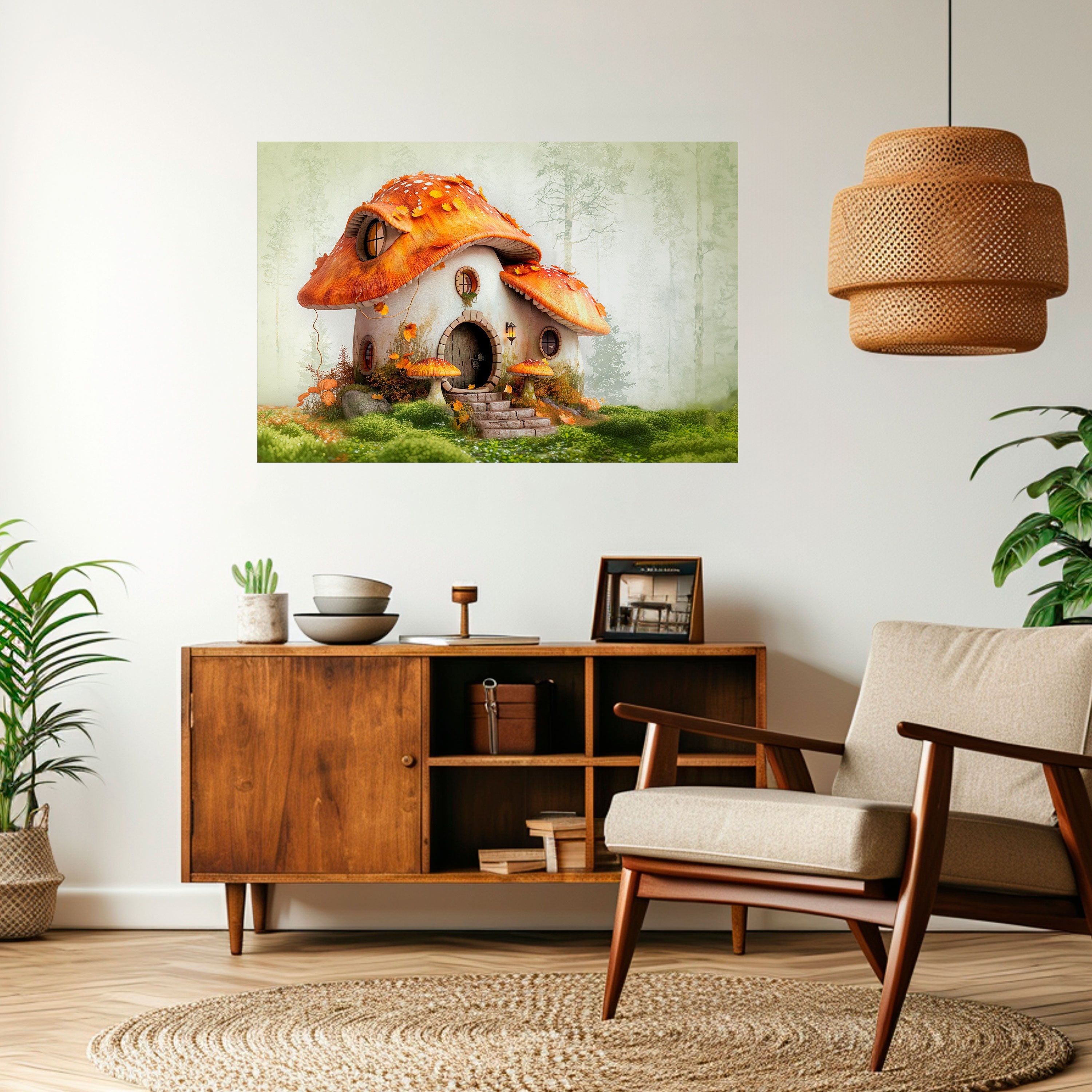 MYSTIC TOADSTOOL Peel and Stick Horizontal Poster