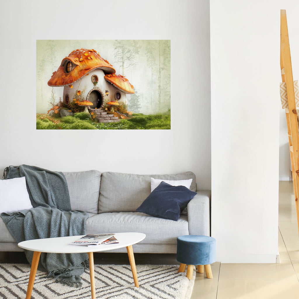 MYSTIC TOADSTOOL Poster Horizontal Autocolante