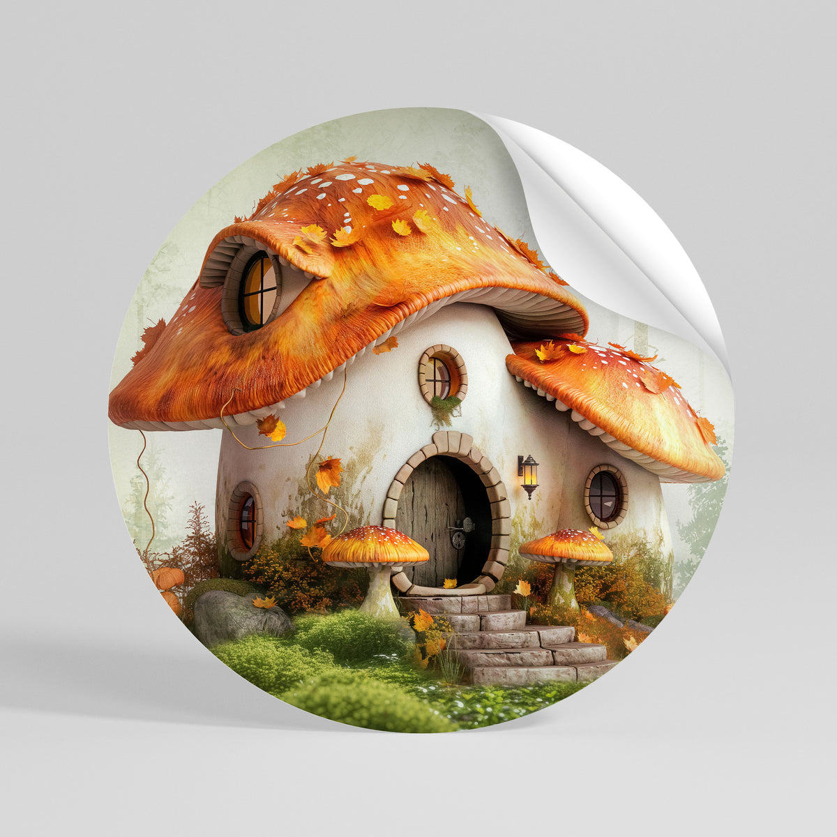 MYSTIC TOADSTOOL Autocolante Redondo Removível