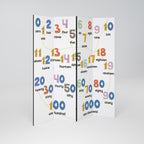 COUNTING LESSON Biombo de 4 Painéis