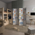 COUNTING LESSON Biombo Decorativo de 5 Painéis