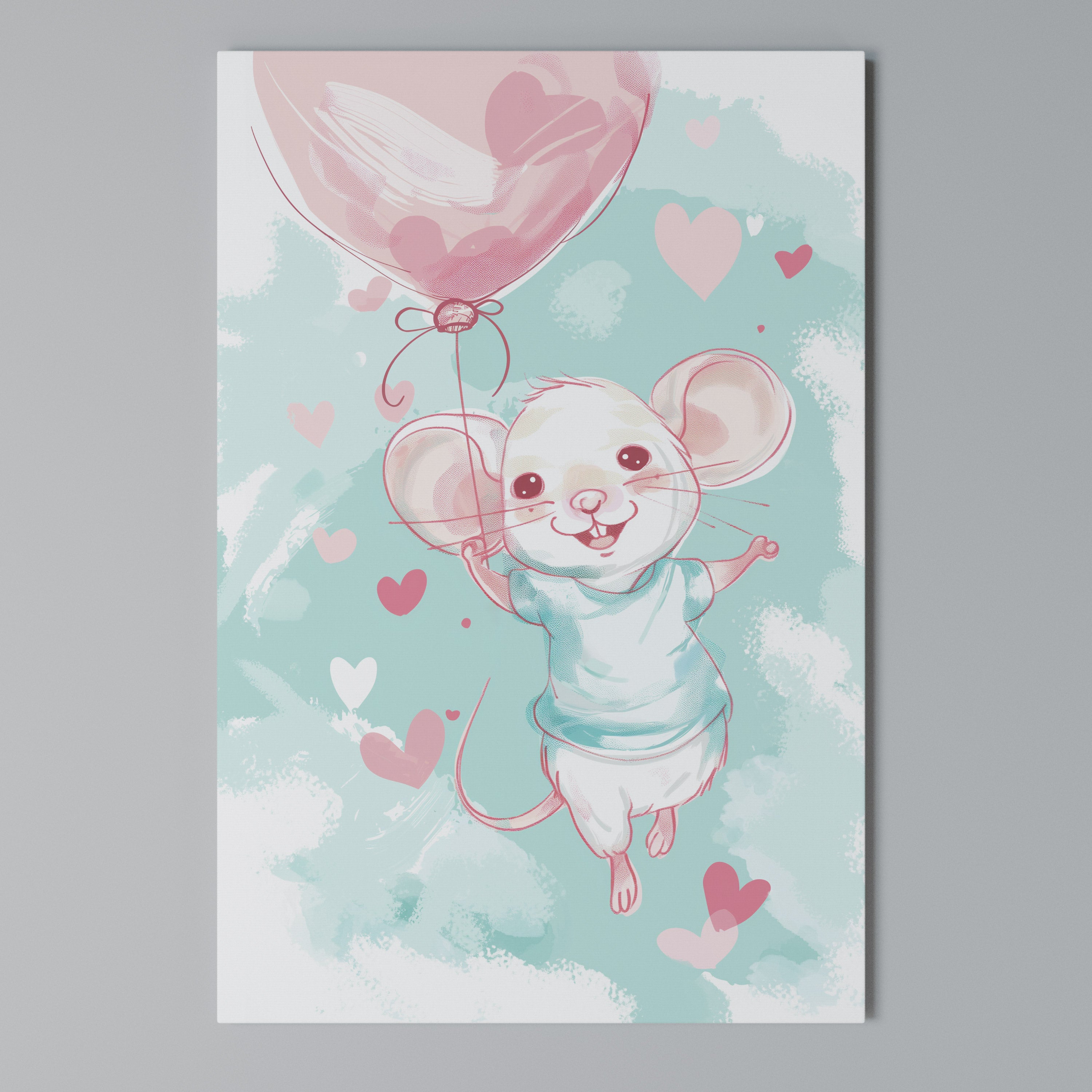 MOUSY FLOW Quadro em tela vertical