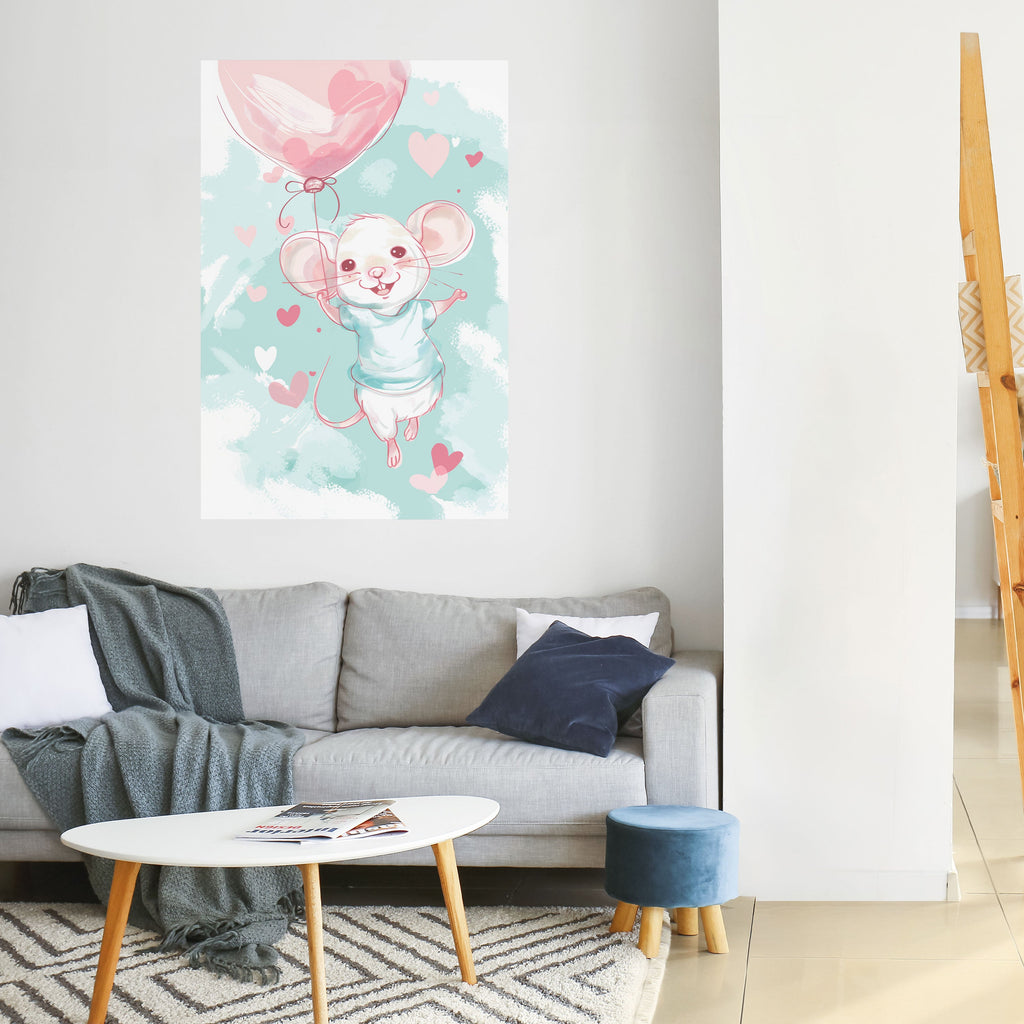 MOUSY FLOW Peel and Stick Vertical Poster