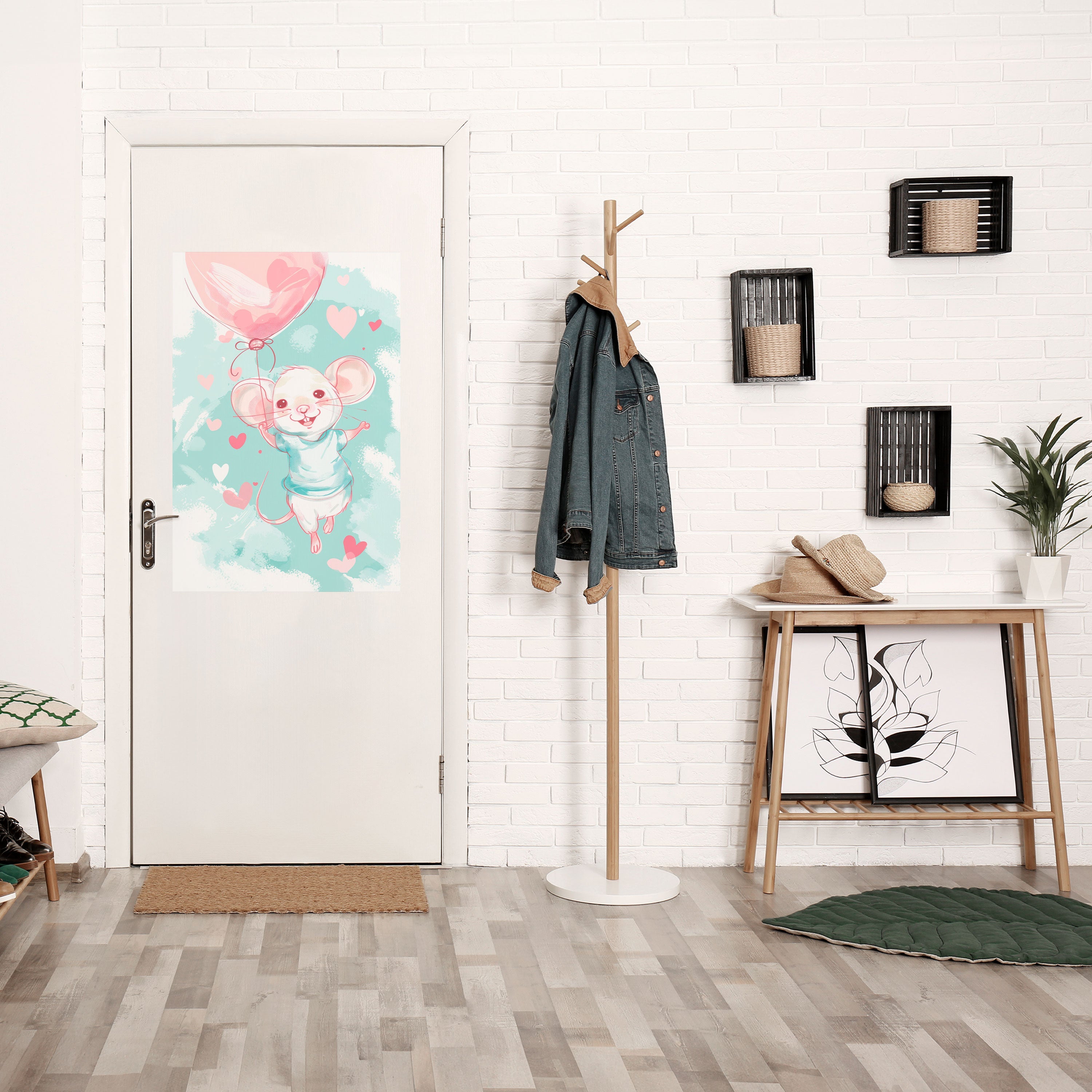 MOUSY FLOW Peel and Stick Vertical Poster