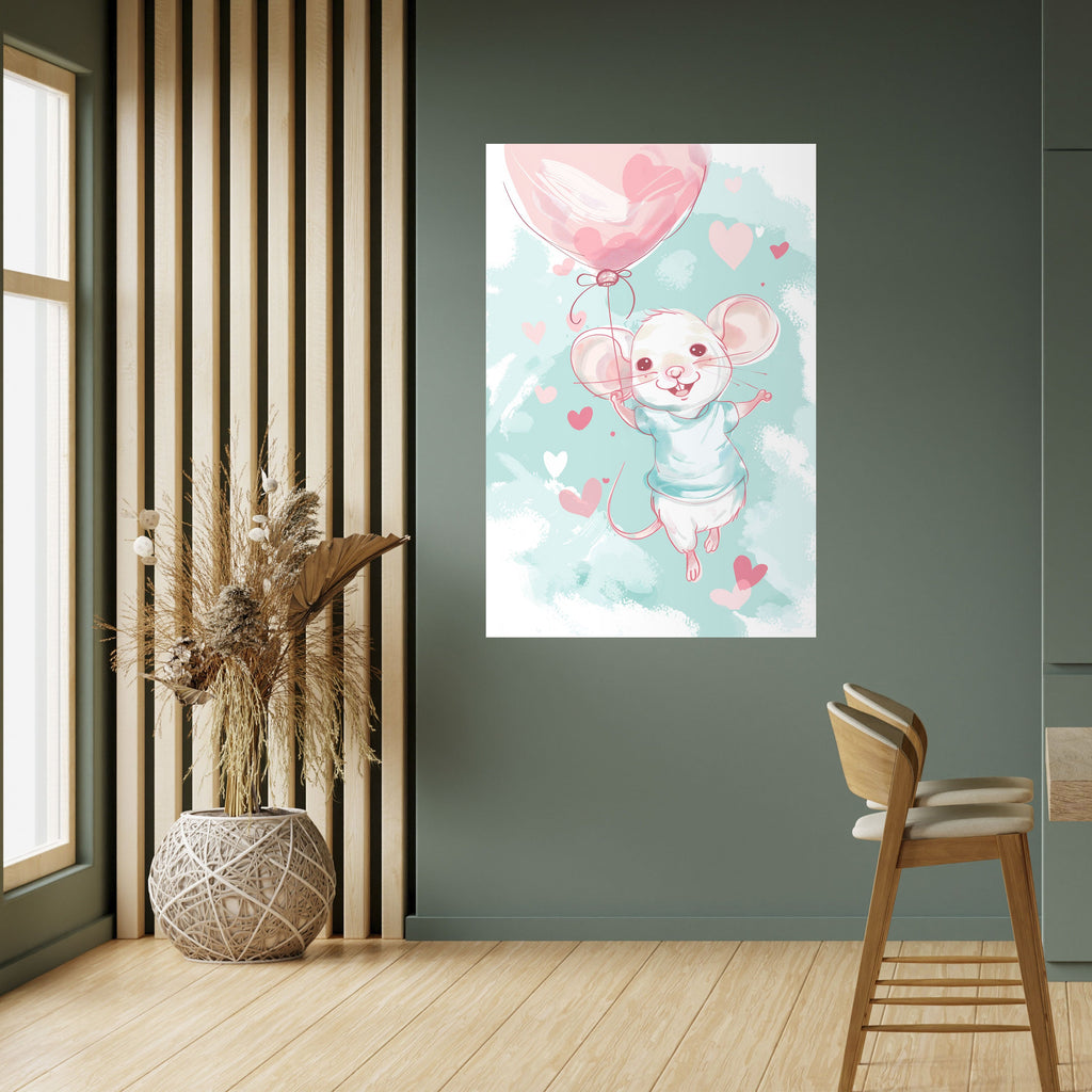 MOUSY FLOW Peel and Stick Vertical Poster