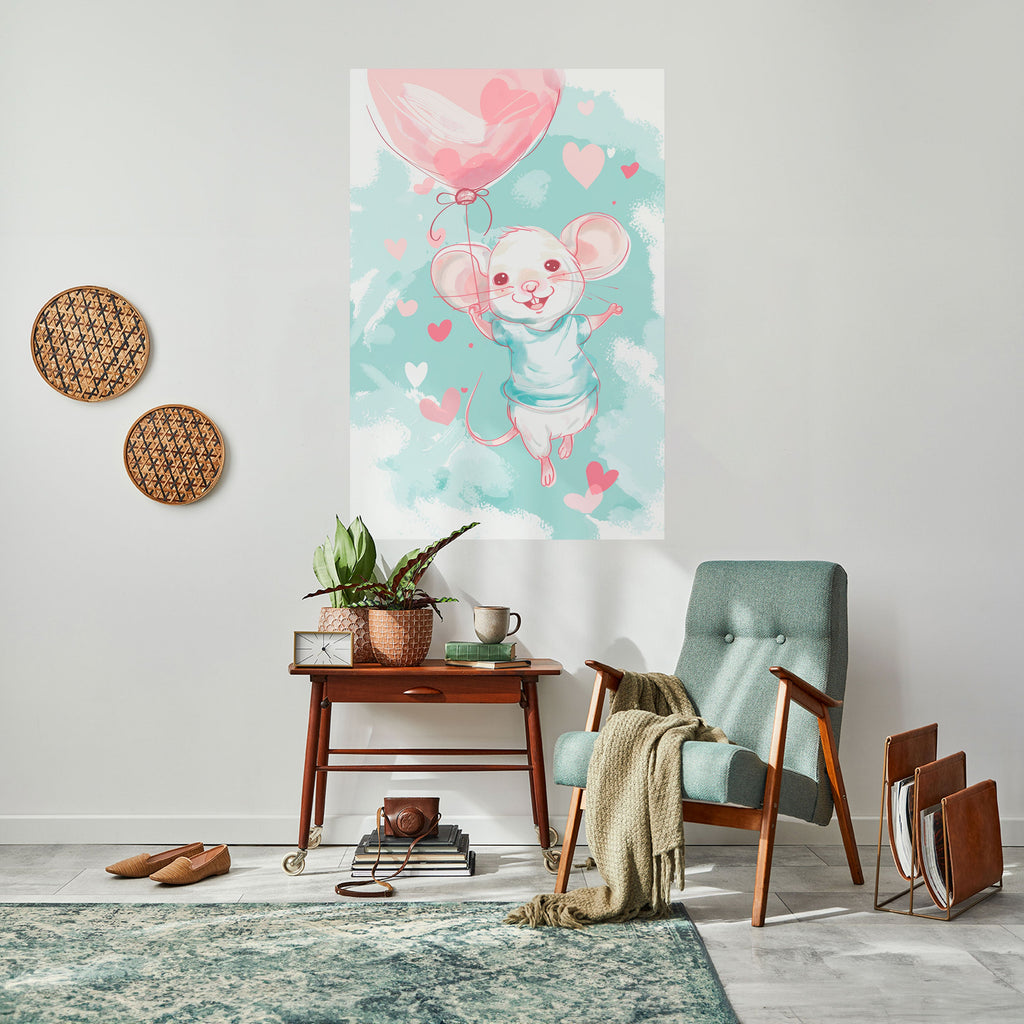 MOUSY FLOW Peel and Stick Vertical Poster