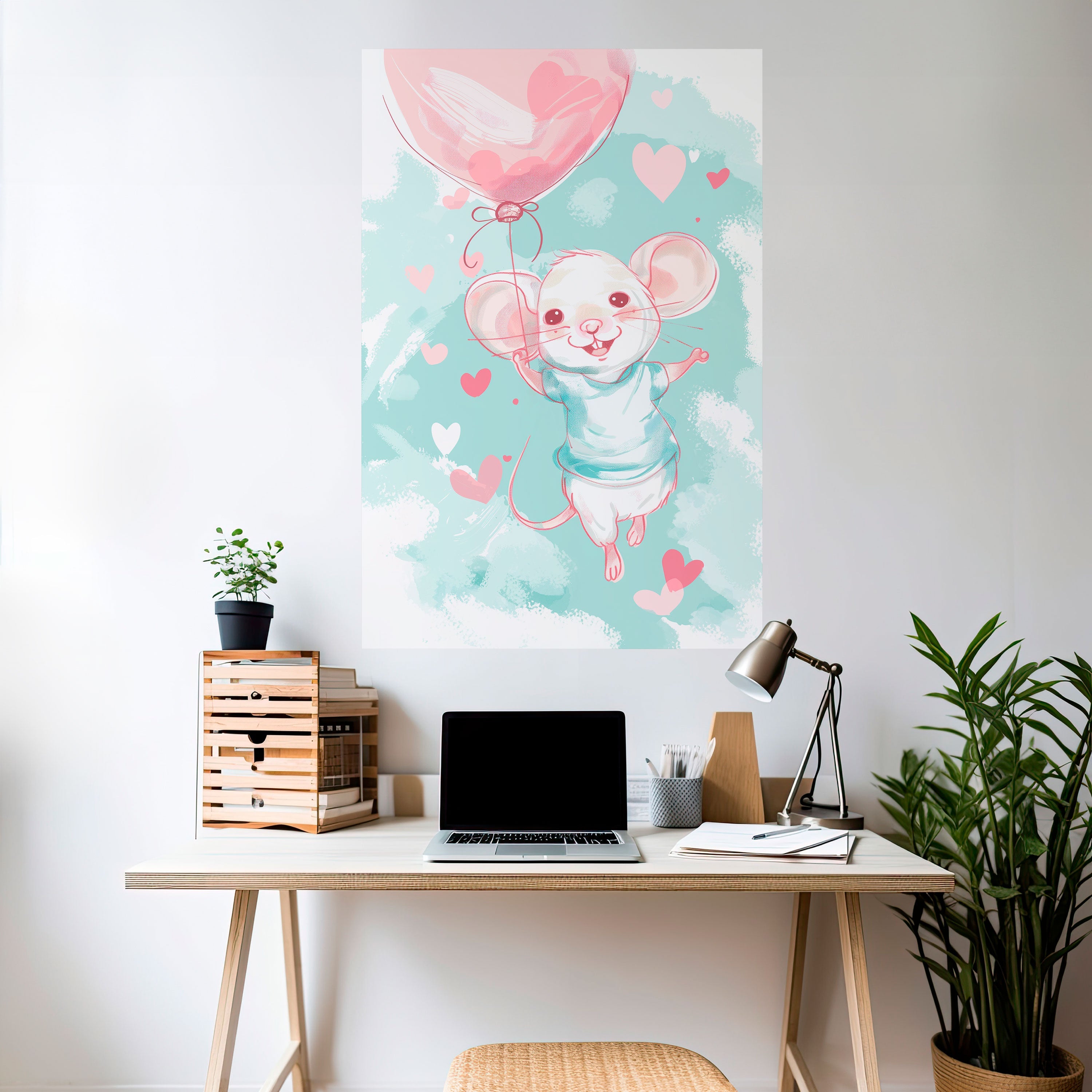 MOUSY FLOW Peel and Stick Vertical Poster