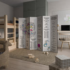 POLAND INFO Biombo de 6 Painéis