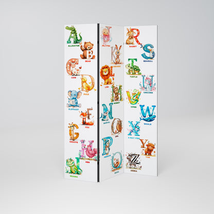 JOYFUL LETTERS Biombo de 3 Painéis