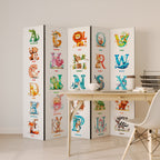 JOYFUL LETTERS Decorative 5-Panel Room Divider