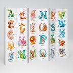 JOYFUL LETTERS Biombo de 6 Painéis