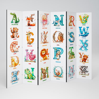 JOYFUL LETTERS Biombo de 6 Painéis
