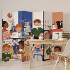 SCHOOL VIBE Biombo de 6 Painéis
