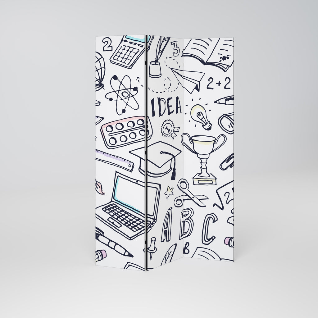 SCHOOL STUFF Decorative 3-Panel Room Divider