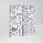 SCHOOL STUFF Decorative 4-Panel Room Divider