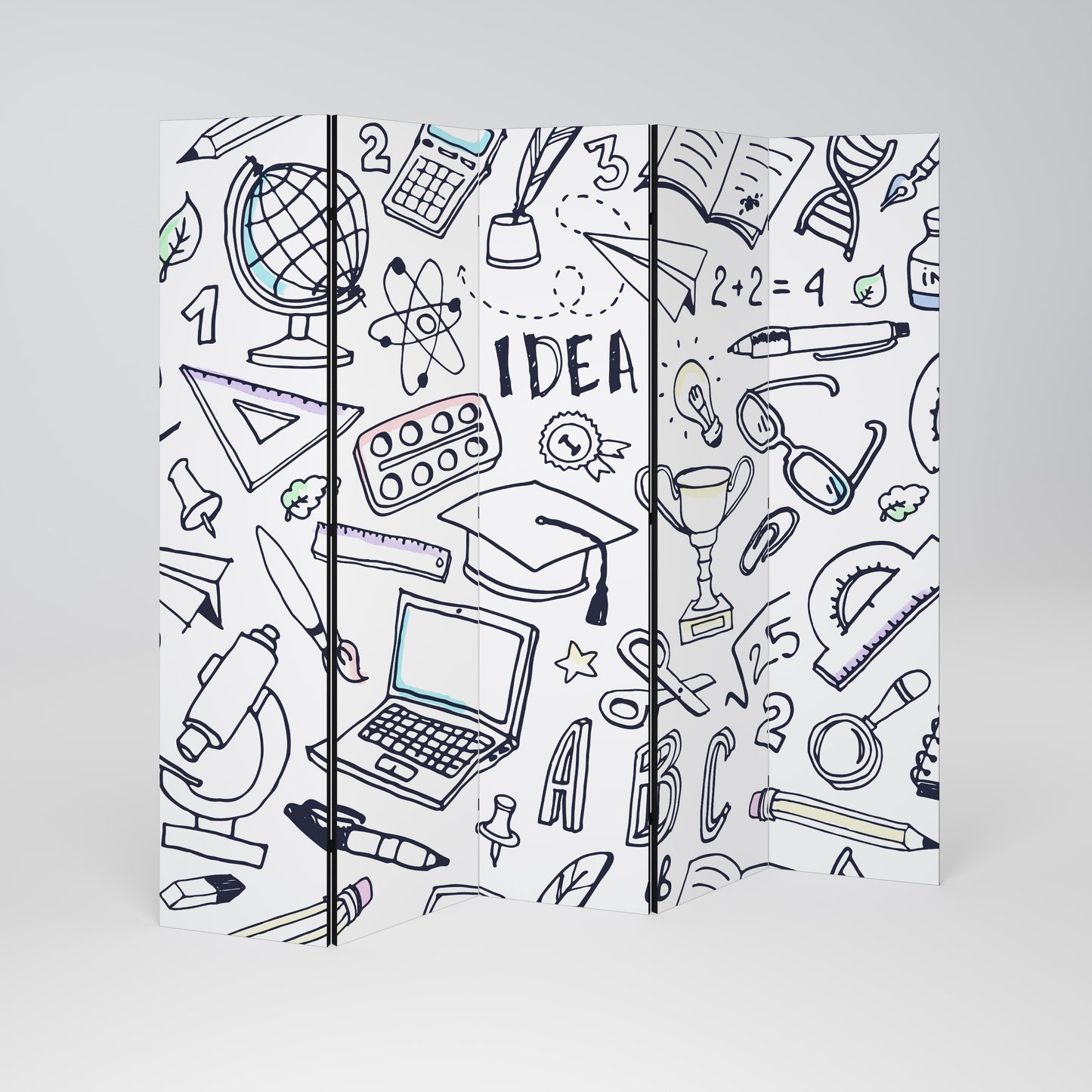 SCHOOL STUFF 5-Panel Room Divider